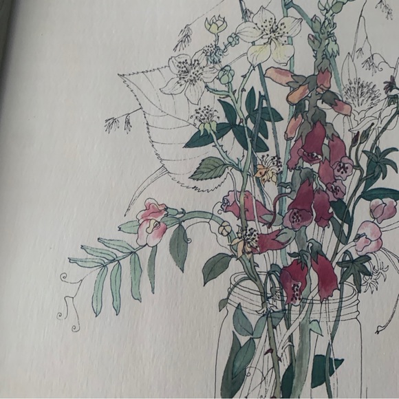 Mary Lou Goertzen Litho Foxglove,Vetch,Blackberry Blossoms/Comfrey 17”x13” - Picture 11 of 14
